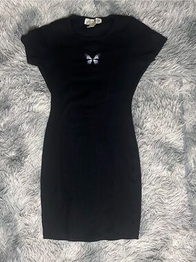 Black Women's ribbed dress